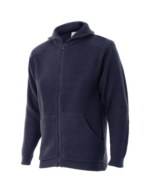 Sudaderas para trabajar velilla punto grueso con cuello alto de acrílico con logo vista 1