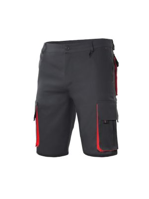 Pantalones de trabajo velilla bicolor multibolsillos de algodon con impresión vista 1