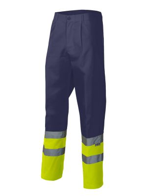 Pantalones reflectantes velilla bicolor alta visibilidad bolsillo en pierna derecha de algodon vista 1