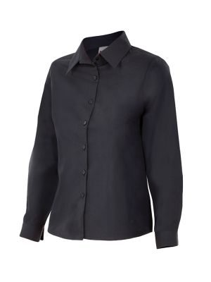 Camisas de trabajo velilla mujer manga larga de algodon con impresión vista 1