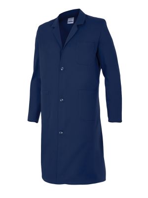 Batas sanitarias velilla de sarga con bolsillo de algodon con impresión vista 1