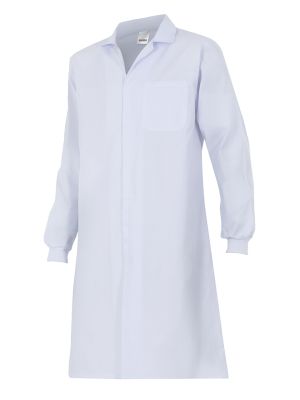 Batas sanitarias velilla con cierre de velcro de algodon con impresión vista 1