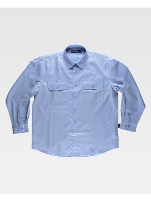 Camisas de trabajo workteam de cuello clasico de poliÃ©ster vista 1