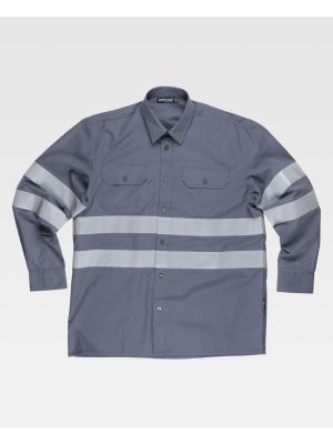 Camisas reflectantes workteam ml de poliÃ©ster para personalizar vista 1