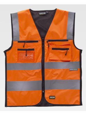 Chalecos reflectantes workteam alta visibilidad tejido oxford de poliÃ©ster vista 1