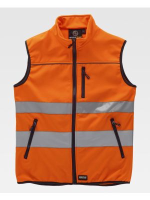 Chalecos reflectantes workteam workshell con tejido ropstop y alta visibilidad de algodon vista 1