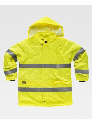 Chaquetas y parkas reflectantes workteam acolchada impermeable alta visibilidad de poliÃ©ster para personalizar vista 1