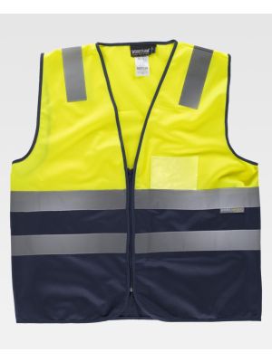 Chalecos reflectantes workteam combinado y parte superior alta visibilidad de poliÃ©ster para personalizar vista 1