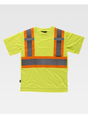 Camisetas reflectantes workteam reflectante fluorescente mc de poliÃ©ster vista 1