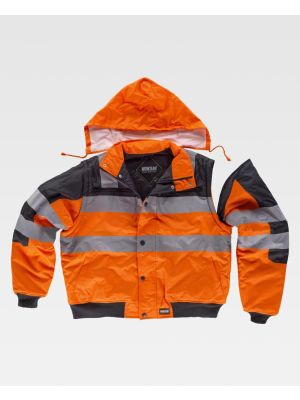 Chaquetas y parkas reflectantes workteam piloto acolchada cuello alto de poliÃ©ster para personalizar vista 1