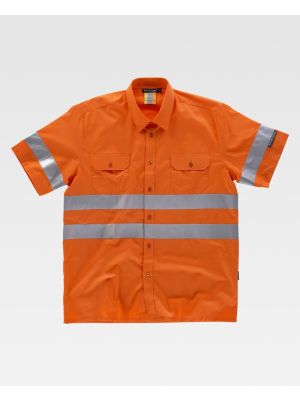 Camisas reflectantes workteam mc alta visibilidad de poliÃ©ster para personalizar vista 1