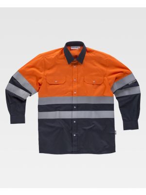 Camisas reflectantes workteam ml combinada cintas reflectantes de poliÃ©ster vista 1