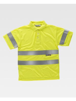 Polos reflectantes workteam alta visibilidad m c de poliÃ©ster vista 1