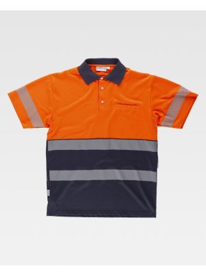 Polos reflectantes workteam combinado mc parte superior alta visibilidad de poliÃ©ster para personalizar vista 1