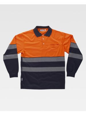 Polos reflectantes workteam combinado ml micropique alta visibilidad de poliÃ©ster vista 1