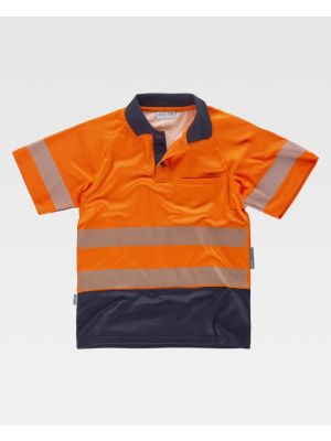 Polos reflectantes workteam combinado con interior de algodon y alta visibilidad de poliÃ©ster para personalizar vista 1