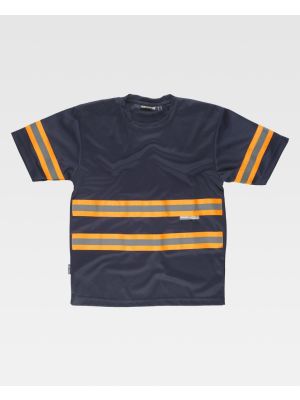 Camisetas reflectantes workteam mc tejido pique de poliÃ©ster para personalizar vista 1