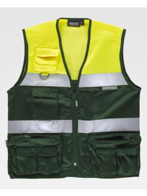 Chalecos reflectantes workteam tipo safari combinado de poliÃ©ster para personalizar vista 1