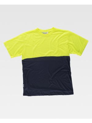 Camisetas reflectantes workteam mc combinada alta visibilidad de poliÃ©ster vista 1