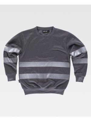 JersÃ©is y sudaderas reflectantes workteam clasica cuello redondo de algodon vista 1