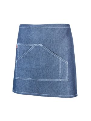 Delantales de hostelería denim corto para personalizar vista 1