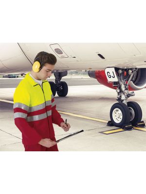 Forros polares reflectantes valento airport de poliéster con publicidad vista 1