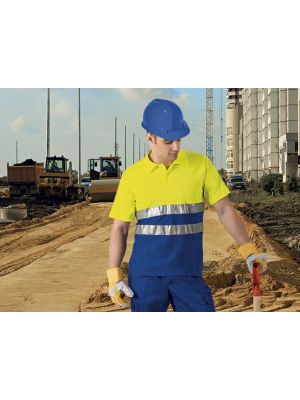 Polos reflectantes valento build de poliéster con impresión vista 1