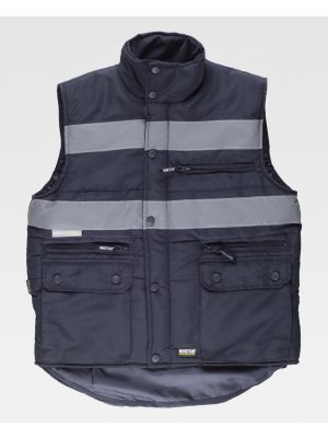 Chalecos reflectantes workteam acolchado cuello alto de poliÃ©ster con impresiÃ³n vista 1