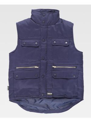 Chalecos de trabajo workteam chaleco acolchado cuello alto algodon de 100% algodÃ³n vista 1