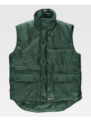 Chalecos de trabajo workteam chaleco acolchado tejido oxford de poliÃ©ster con impresiÃ³n vista 1