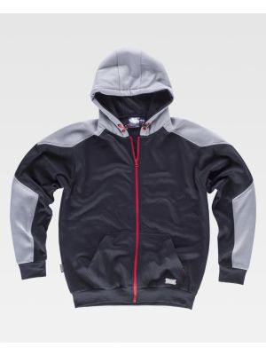 Sudaderas para trabajar workteam combinada capucha de poliÃ©ster con impresiÃ³n vista 1
