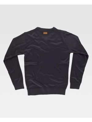 Sudaderas para trabajar workteam cuello pico punto fino de poliÃ©ster vista 2