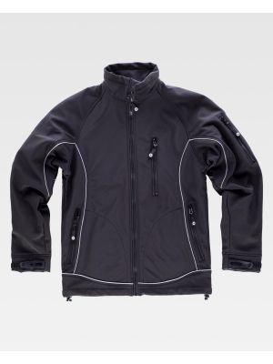 Soft shell trabajo workteam s9060 de algodon con impresiÃ³n vista 2