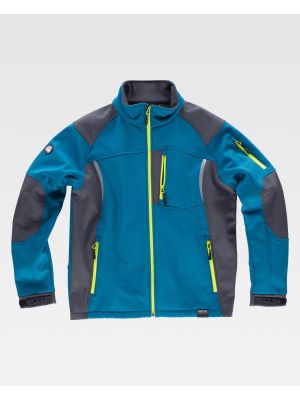 Soft shell trabajo workteam s9495 de algodon con impresiÃ³n vista 2