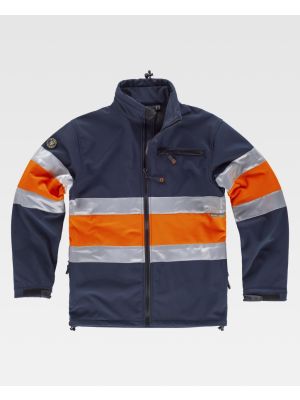 Chaquetas y parkas reflectantes workteam workshell combinada cuello alto de algodon vista 1