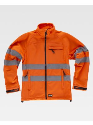 Chaquetas y parkas reflectantes workteam workshell de algodon con impresiÃ³n vista 1
