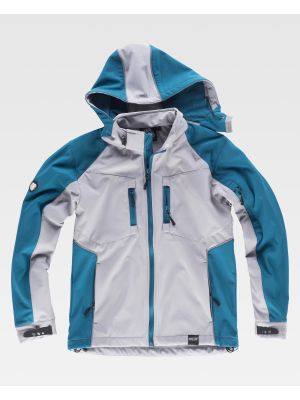 Soft shell trabajo workteam wf1040 de algodon con impresiÃ³n vista 2