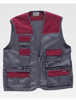 Chalecos de trabajo workteam chaleco wf1854 de poliÃ©ster vista 1