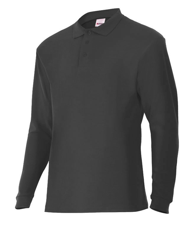 Polos para trabajar velilla manga larga 105503 de algodon con impresión vista 1