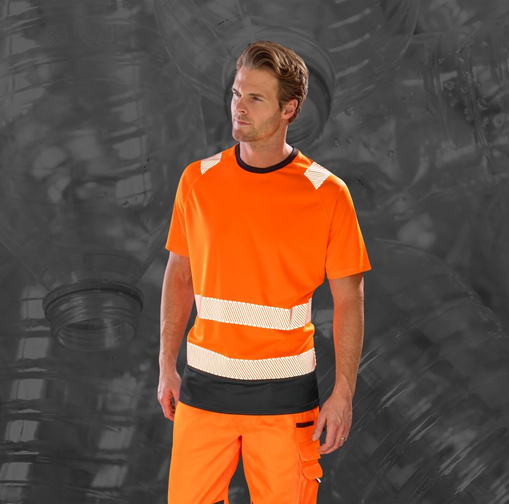 CAMISETA DE SERGURIDAD - MATERIAL RECICLADO Manga corta