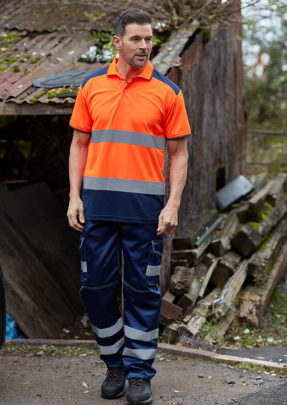 Polo Hi-Vis (Alta Visibilidad) Bicolor Manga corta