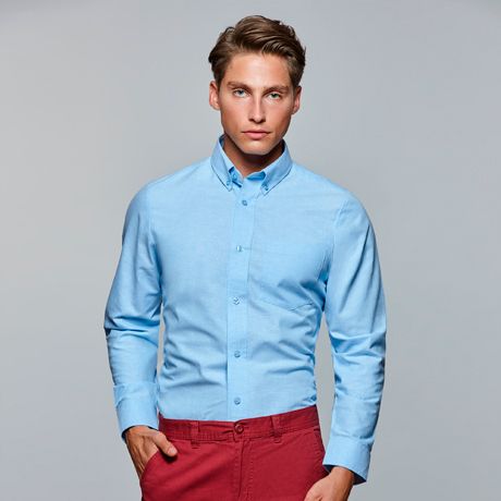 Camisas manga larga roly oxford de algodon para personalizar vista 1