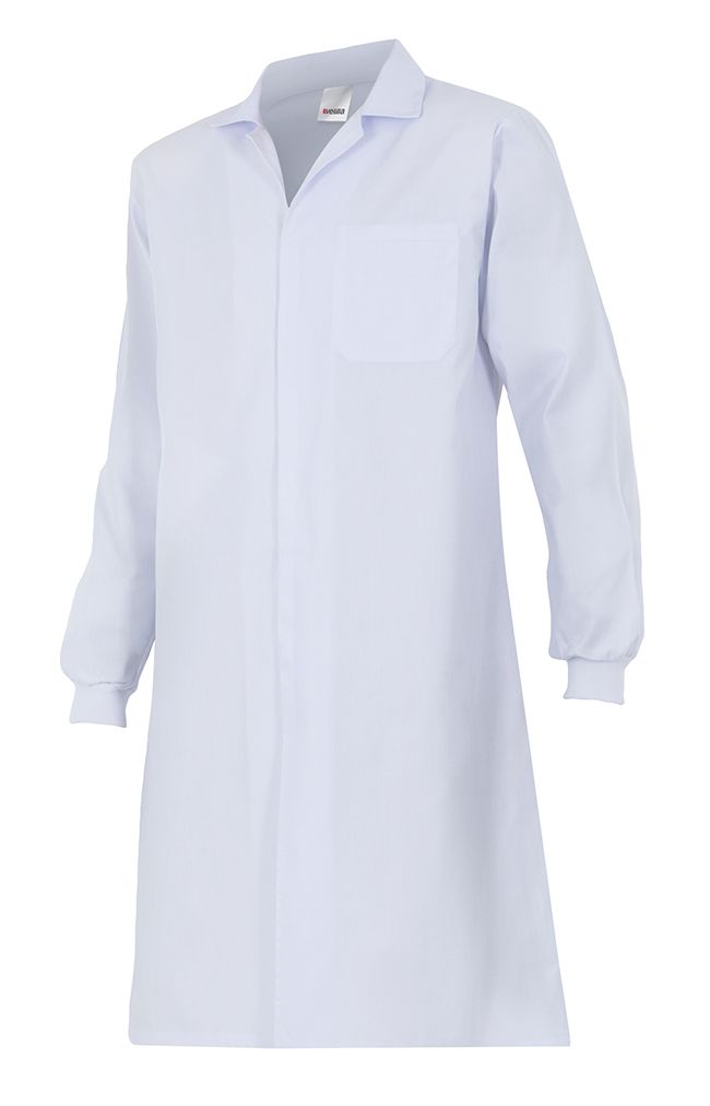 Batas sanitarias velilla con cierre de velcro de algodon con impresión vista 1