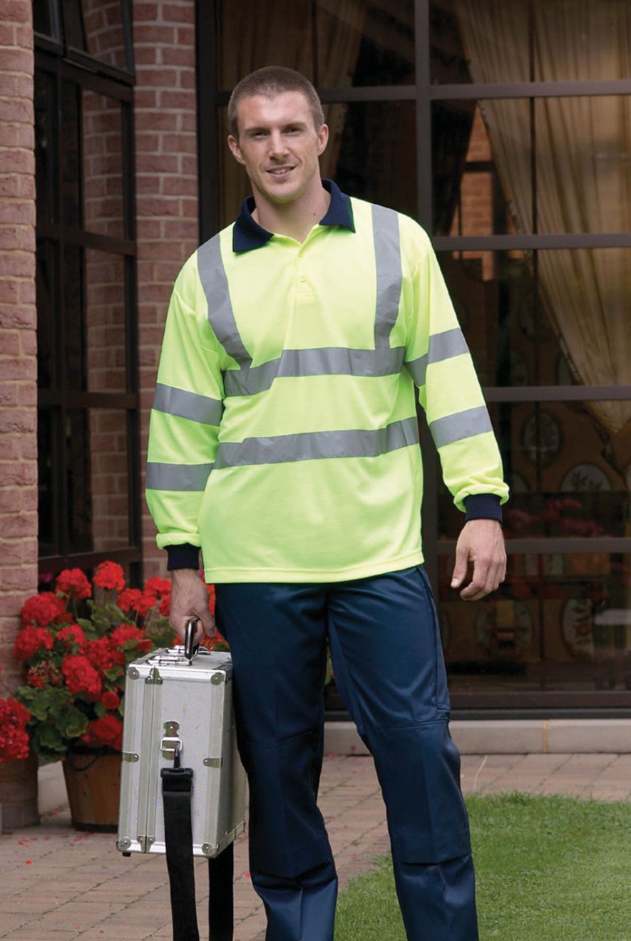 Polo alta visibilidad manga larga Manga larga