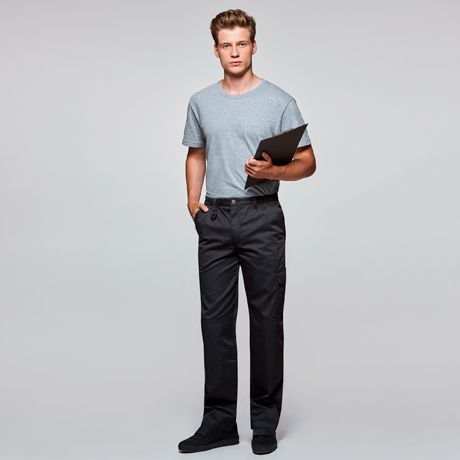 Pantalones de trabajo roly protect de poliéster con logo vista 1