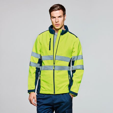 Softshell reflectantes roly antares de poliéster con impresión vista 1