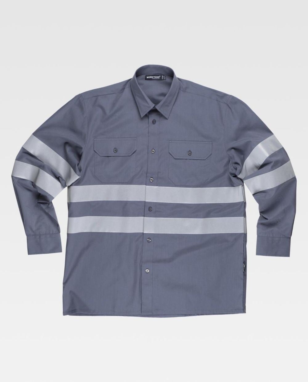 Camisas reflectantes workteam ml de poliÃ©ster para personalizar vista 1