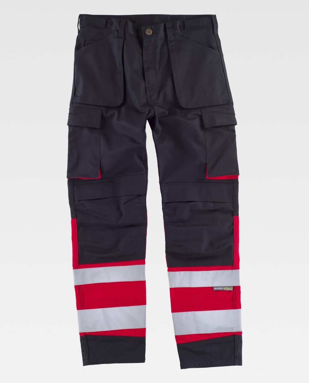 Pantalones reflectantes workteam c2919 de poliéster para personalizar vista 1
