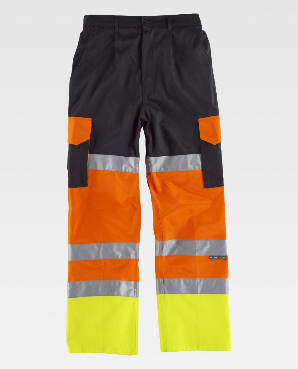 Pantalones reflectantes workteam c3216 de poliéster para personalizar vista 2