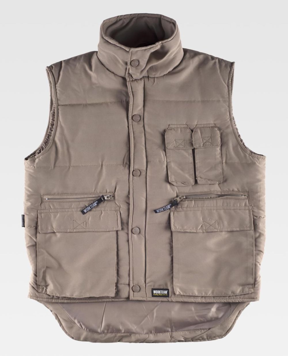 Chalecos de trabajo workteam chaleco acolchado cuello alto de poliÃ©ster vista 1